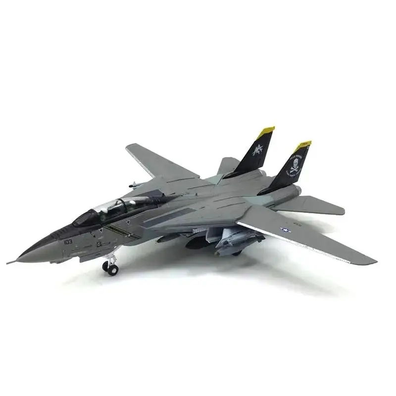 1/100 Scale Military Model Toys F14 F 14 Pirate Tomcat F-14 AJ103 VF-84 Fighter USAF Diecast Metal Plane Model Toy