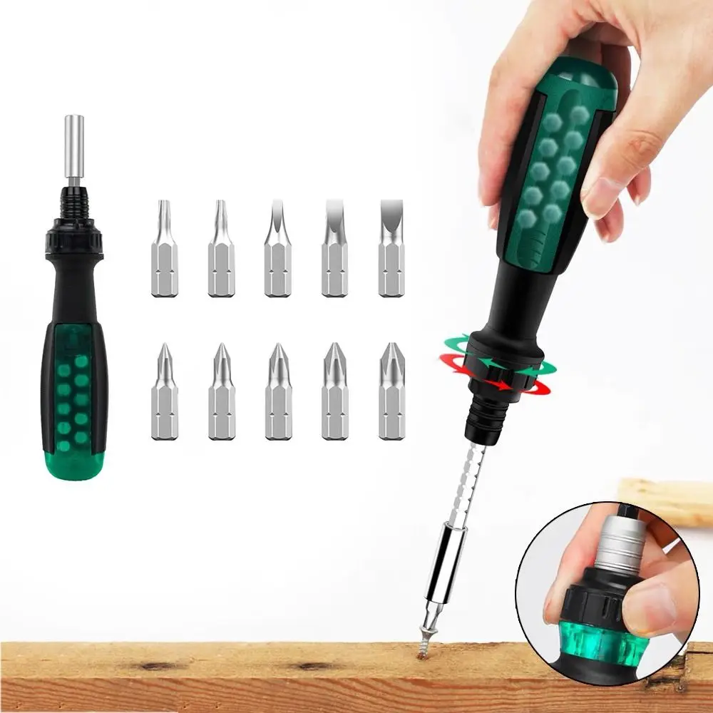 Multi-function Magnetic Screwdriver Set Ratchet Telescopic Screwdriver Tool Accessories Bit Hand Tools Repair Tools 11 in 1