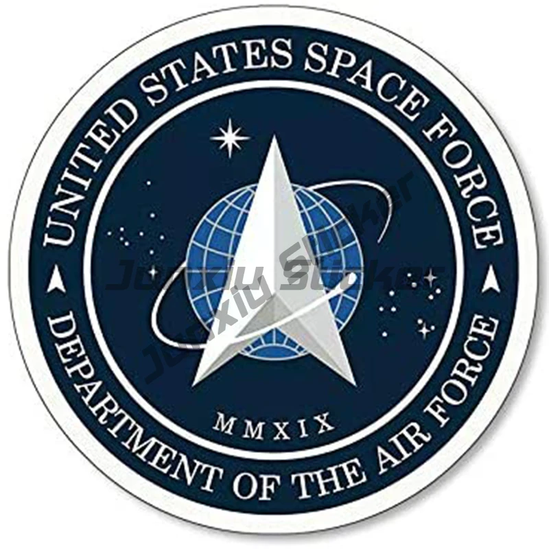 Official Round US Space Force Logo Car Sticker Dept of Air Force Trump Insignia Seal PVC Car Window Motorcycle Vinyl Decals