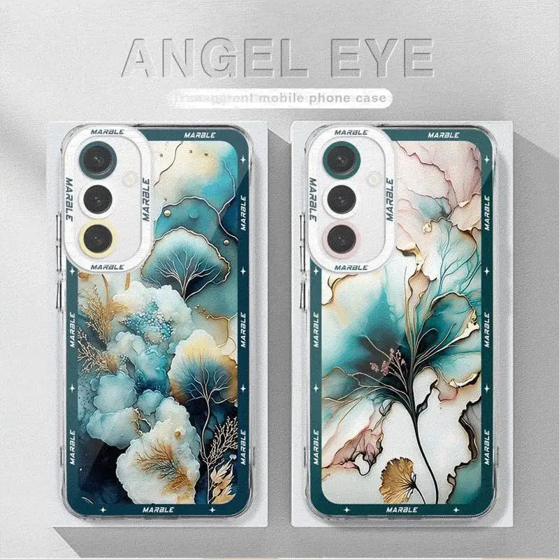 Marble Case for Samsung Galaxy A35 A55A53 A54 A73 A34 A33 A25 A24 A13 A14 A15 5G Transparent Soft