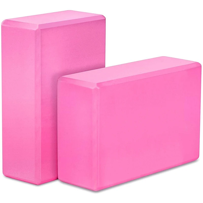 Yoga Blocks 2 Pack,23X15X7.6Cm High Density EVA Foam Yoga Block Exercise Bricks,Eco Friendly & Lightweight