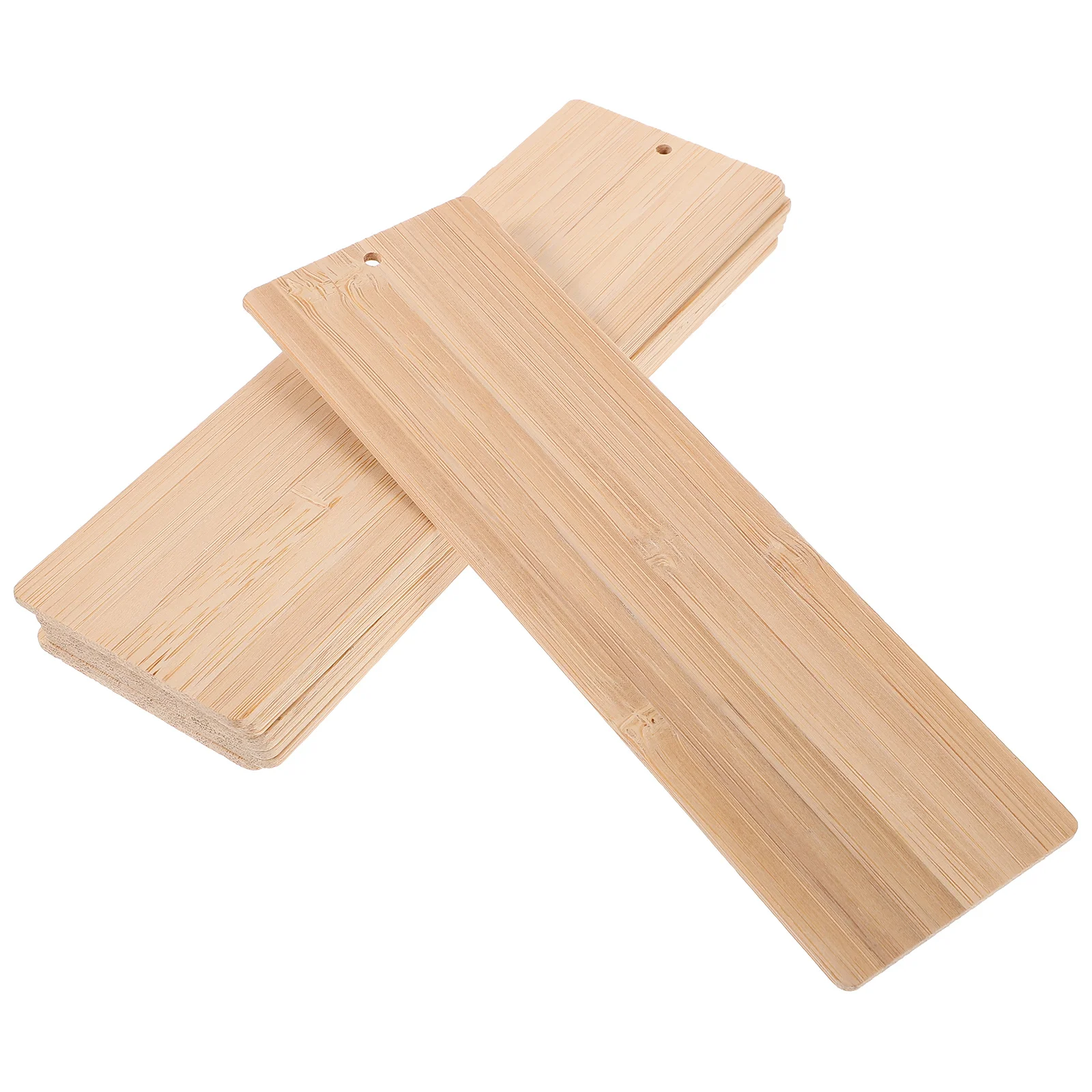 

10Pcs Unfinished Bamboo Bookmarks Rectangular Cutouts DIY Craft Material Home Decor Tags Blank Bookmarks Bookmark Blanks