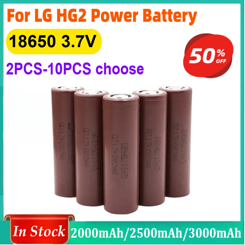 

For LG HG2 INR 18650 Power Battery 3000mAh 20A Discharge ,high Rate, High Power, Suitable