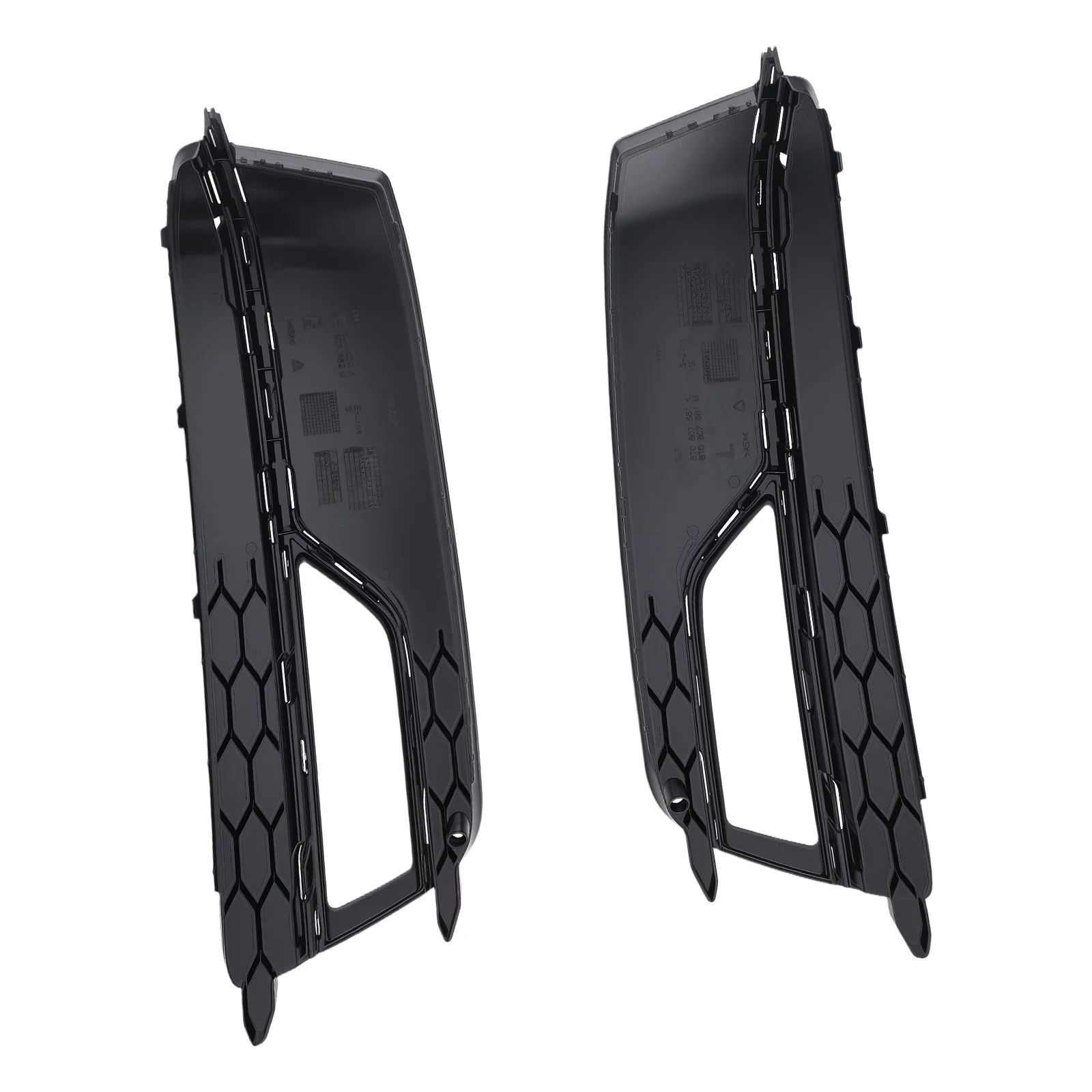 Pair Front Bumper Fog Lamp Grille Cover for Audi A5 S-Line 2013-2016 8T0807681K