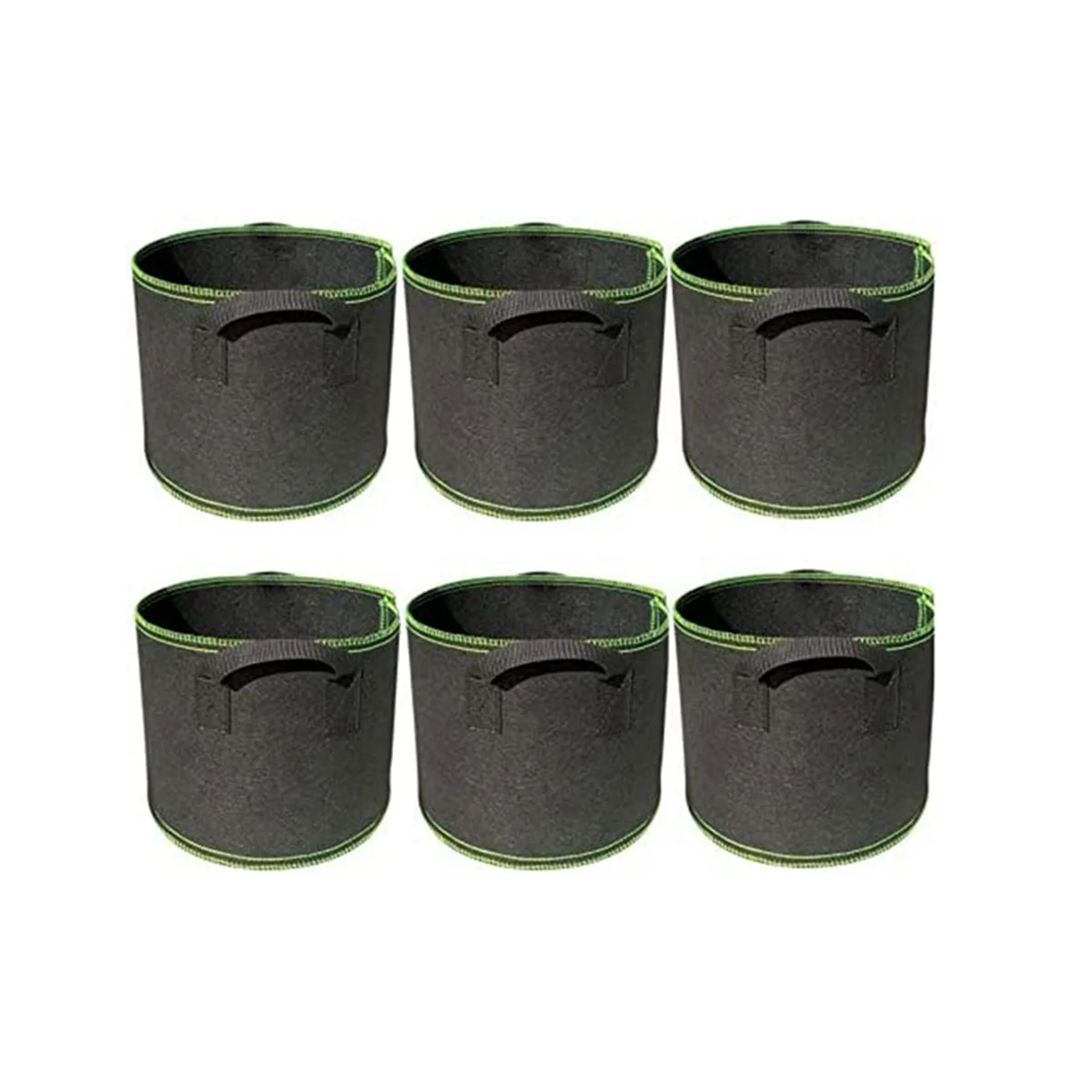 6 Pack Breathable Nonwoven Plant Grow Bags with Handles for Vegetables Flowers Vanilla Strawberry