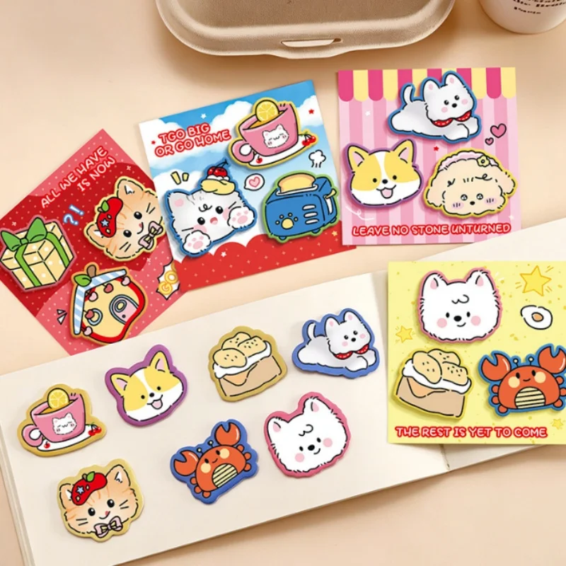 48pcs/lot Kawaii Cat Dog Memo Pad Sticky Notes Cute Stationery Label Notepad Planner Sticker Post School Supply