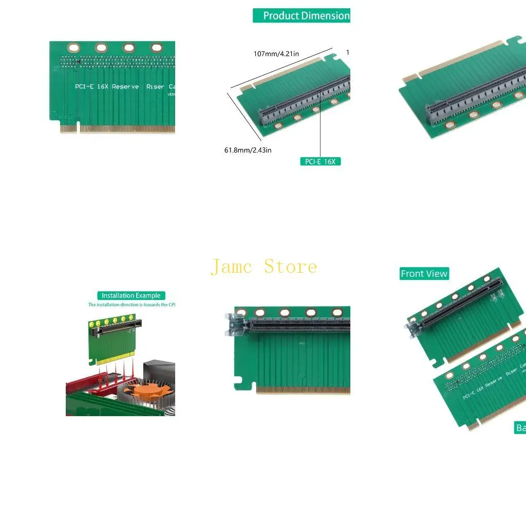 

LX0B PCIE 16X 90 Degree Reverse Male to Female Risers Card For 1U Server (Installation Direction towards