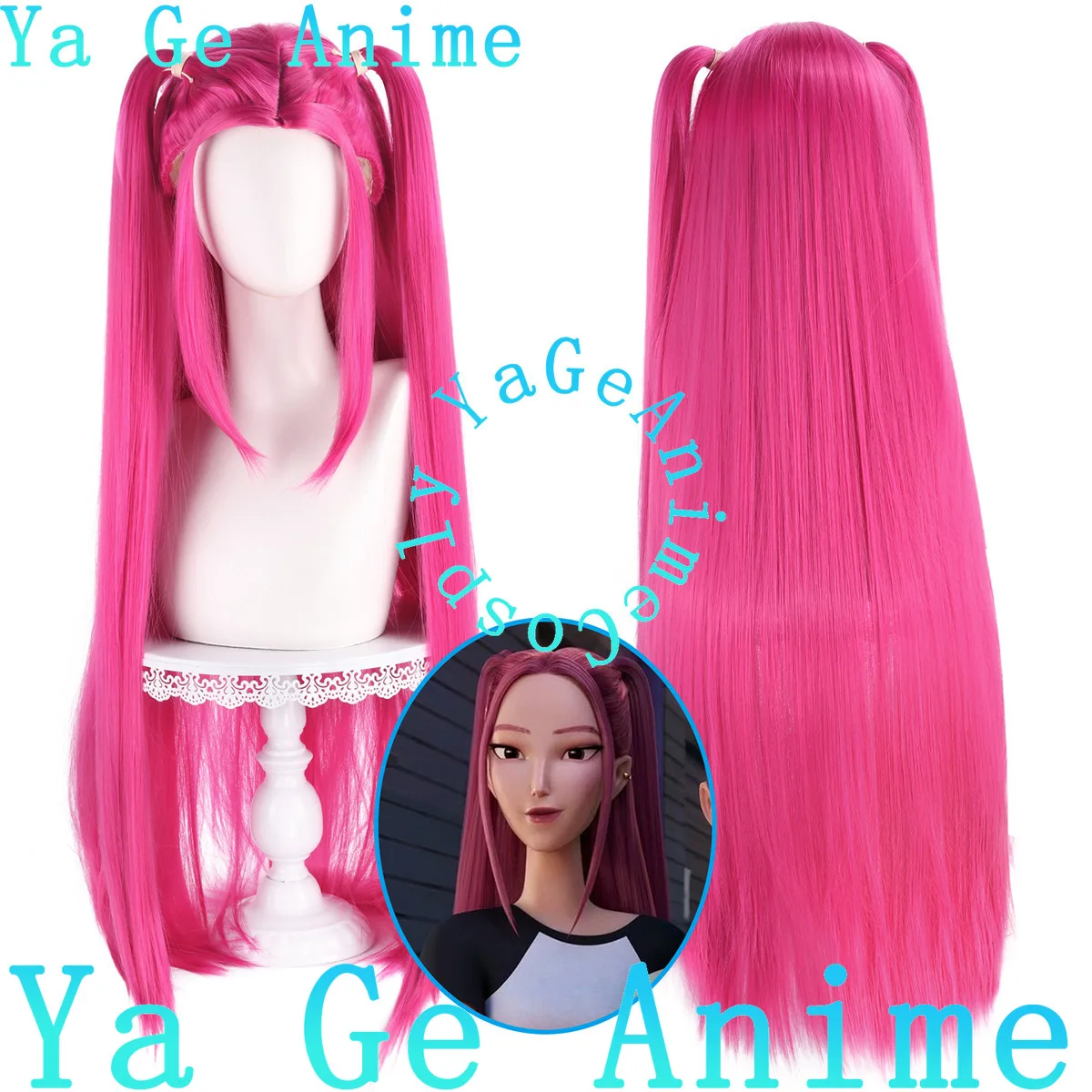 

Ya Ge Anime Store Skpop Demon Huntress Group Mira Cosplay Wig Zoe Rumi Anime Wigs Used for GAME Dance Parties