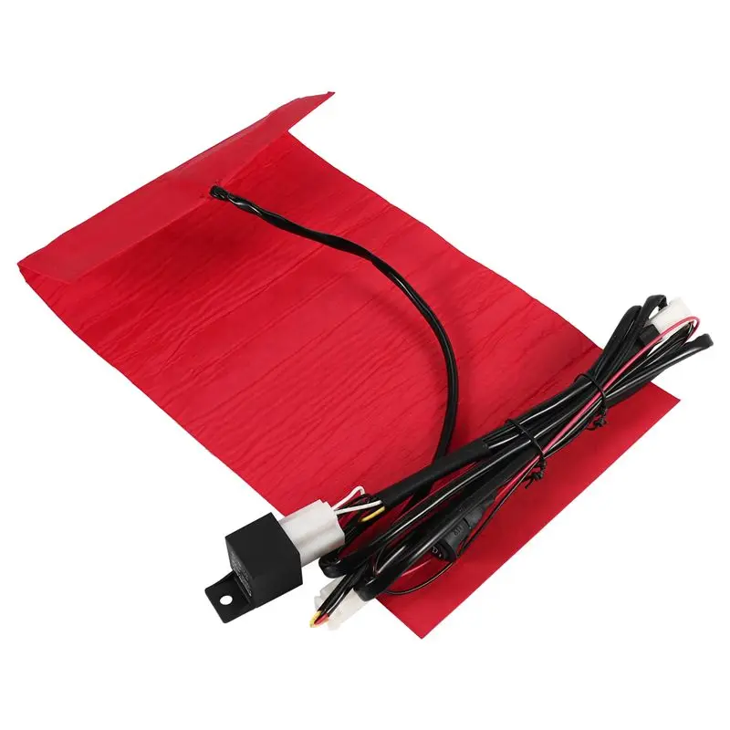 A73Q-25W 12V Universal Motorcycle ATV Seat Heated Cushion Winter Warmer Waterproof Pad Heating Pad Mat