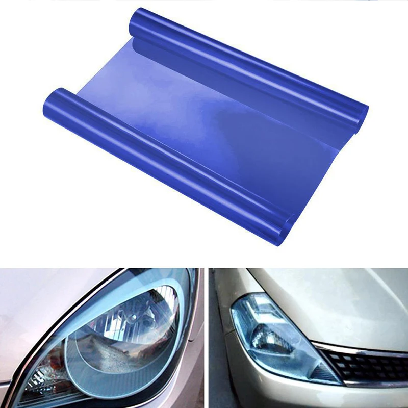 30x60cm PVC Car Headlight Lamp Film Multicolor Fog Lamp Sticker Self-Adhesive Tail Light Protective Film Automobile Accessories