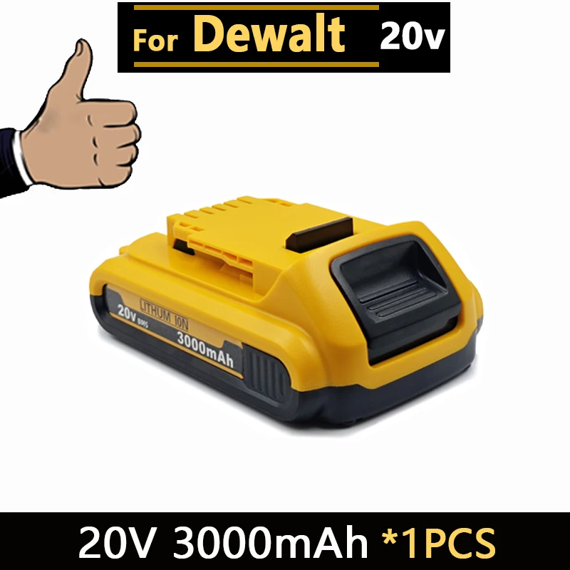 Originele Batterij 20V 2.5Ah 3.0Ah DCB200 Li-ion Oplaadbare Power Tool Batterij voor Dewalt DCB203 DCB181 DCB201 DCB201-2 L50 -
