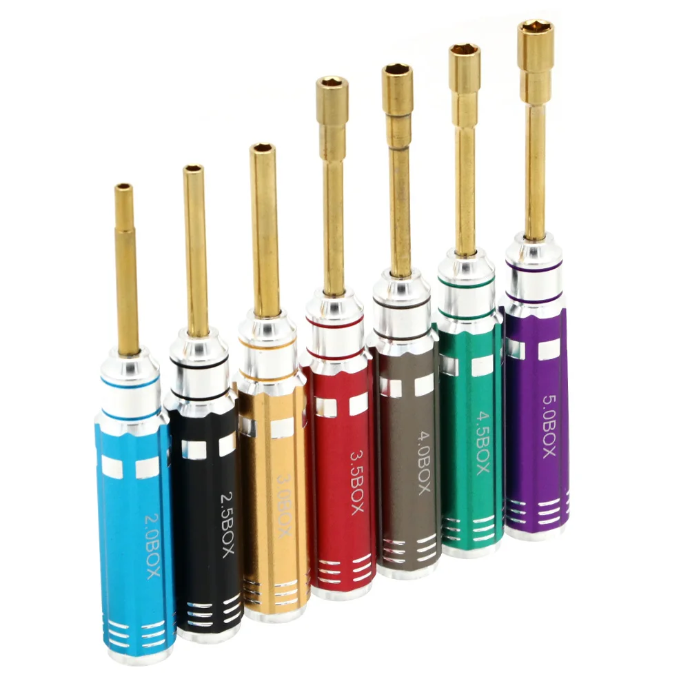 7PCS Kurzen Griff RC Hex Schraubendreher Mutter Fahrer & Phillips Schraubendreher Werkzeug Set Inbusschlüssel Buchse Werkzeuge Für RC mini Auto