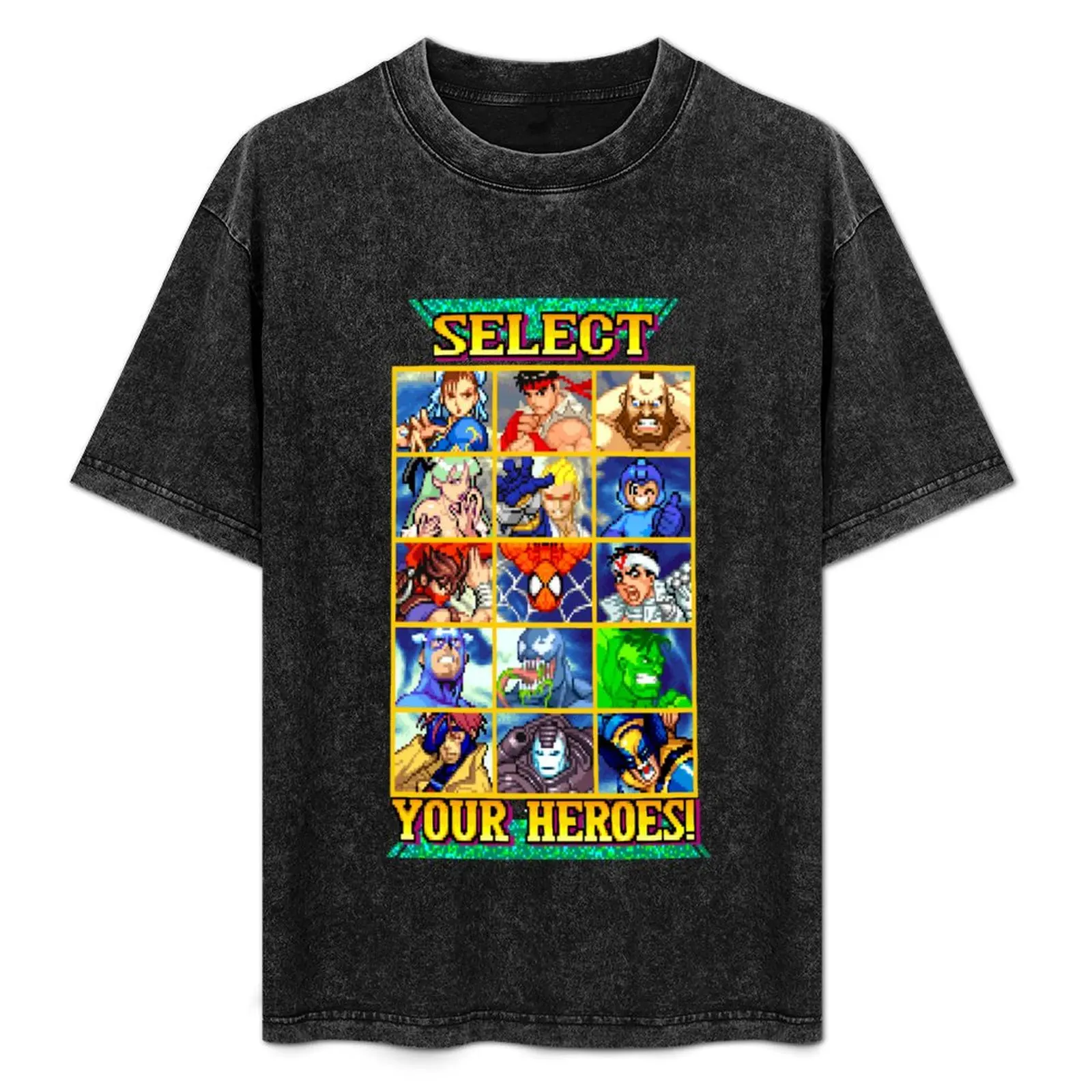 Select Your Heroes Classic T-Shirt vintage t shirts man clothes cotton graphic tees anime clothes heavy weight t shirts for men