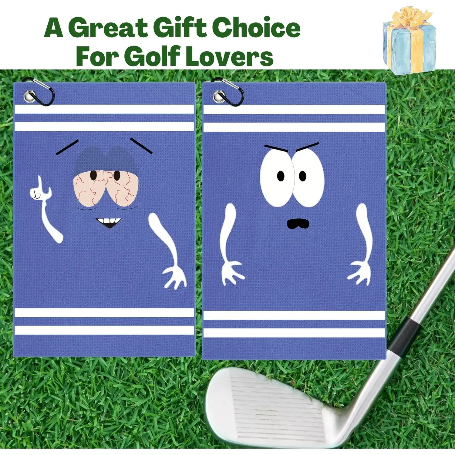 منشفة جولف مميزة من الألياف الدقيقة المضحكة، مناشف جولف مطبوعة لحقائب الجولف للرجال والنساء، إكسسوارات جولف رائعة للاعبي الغولف للرجال #6