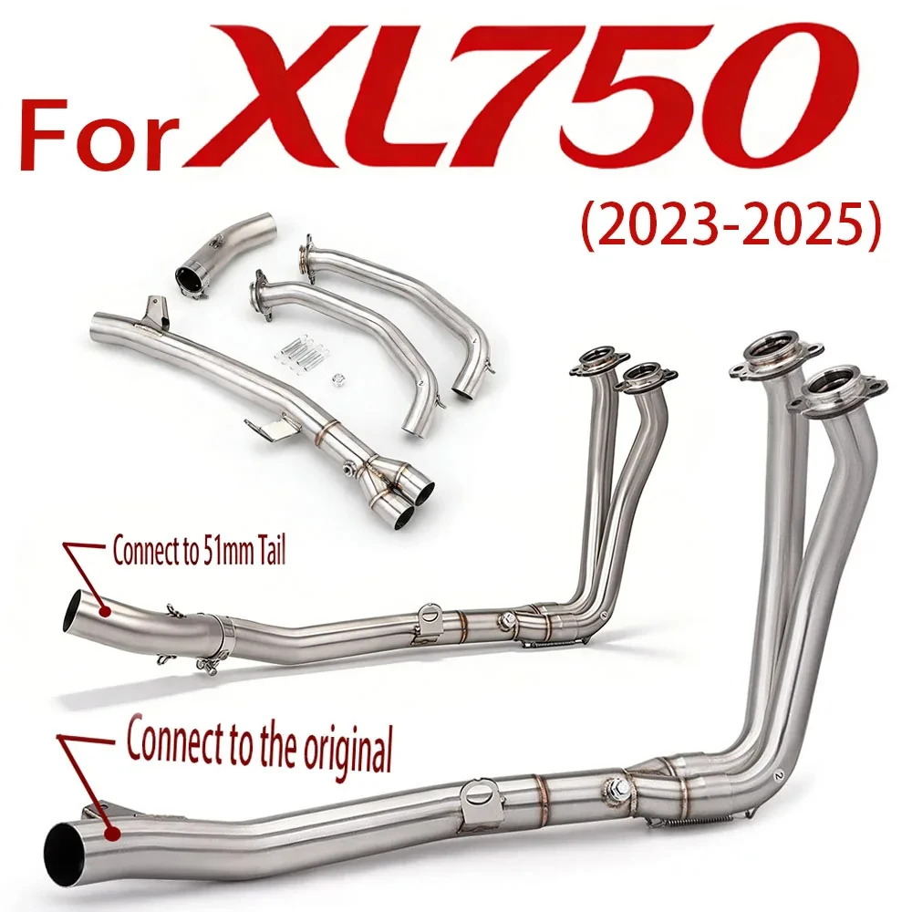 For Transalp 750 CB750 Hornet XL750 Transalp High - Efficiency Motorcycle Exhaust Muffler Connecting Pipe 51MM 2023 2024