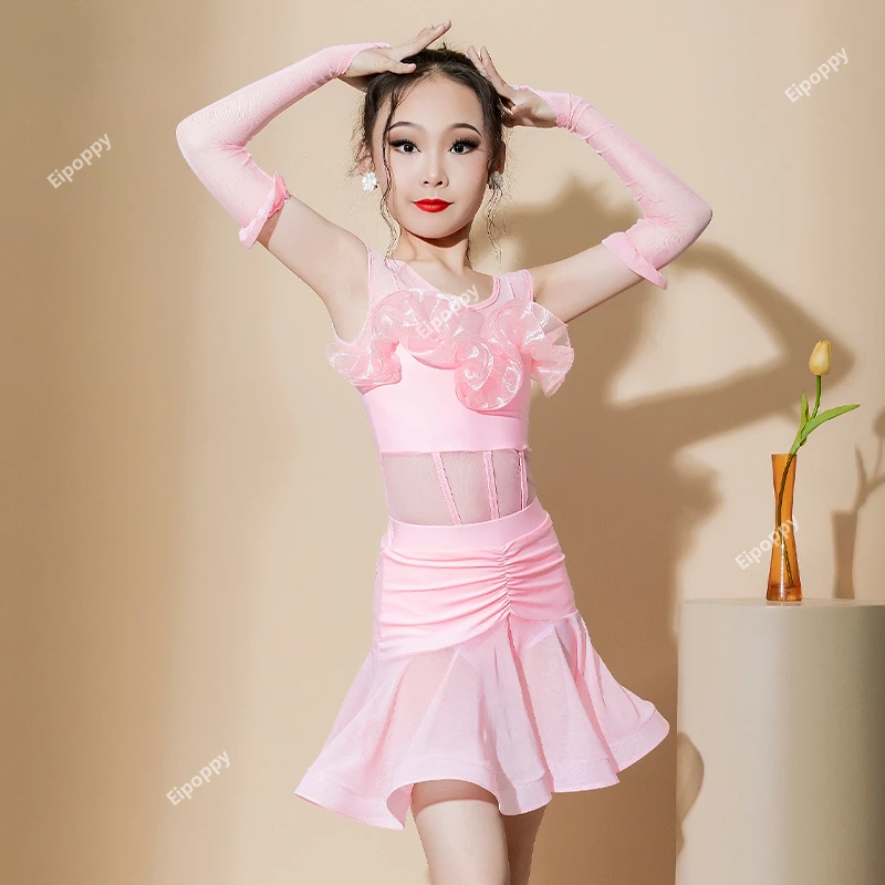 

Summer Girls Children's Training Costumes Performance Costumes Lace Large Skirt