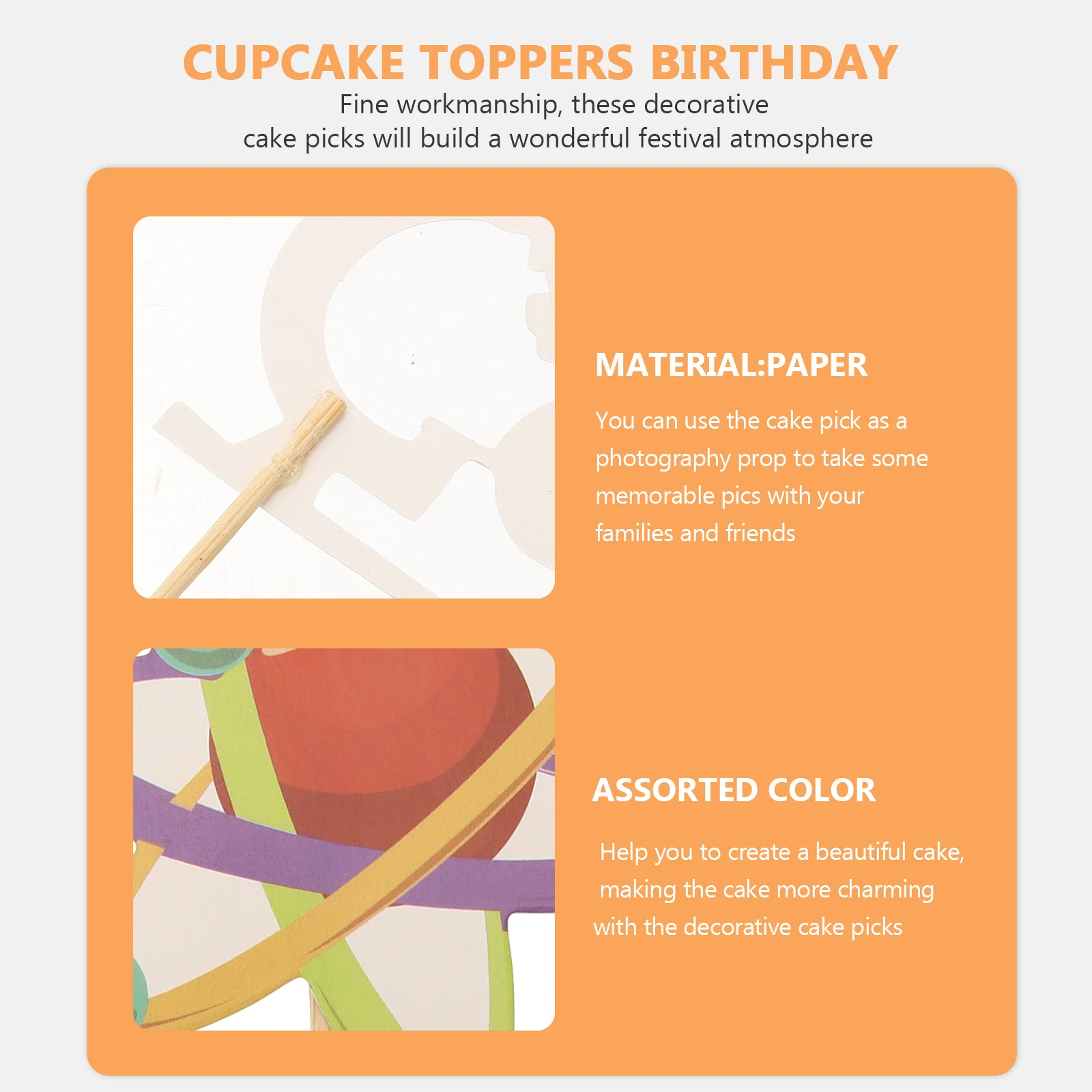 20 Pcs Science Cake Inserts Baby Science Party Decorationsations Toppers Ornament Paper Decor Themed Birthday Party Supplies