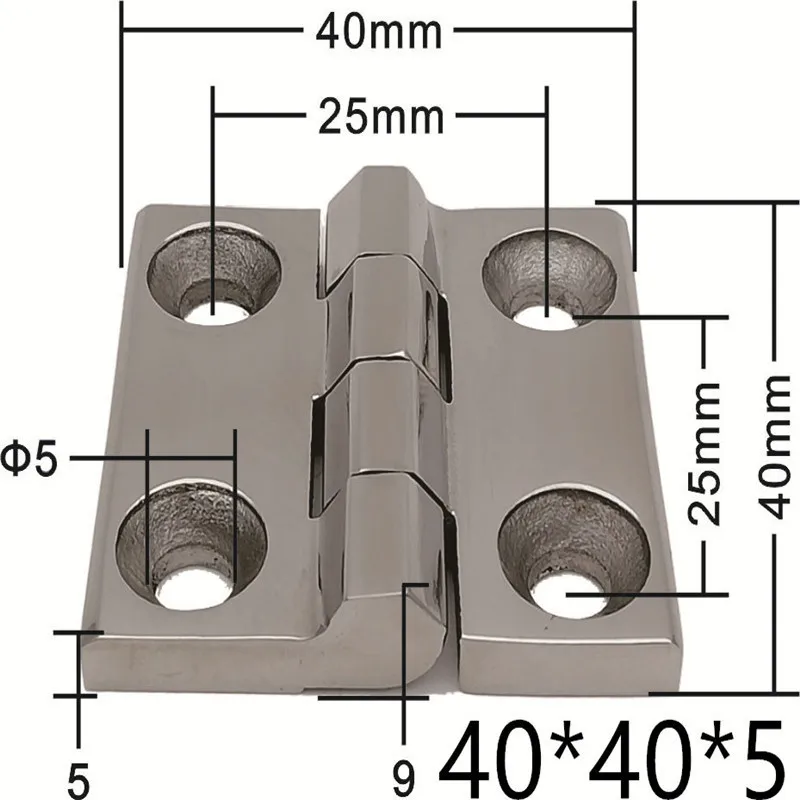 304 Stainless Steel Heavy-Duty Hinge Thickened Weldable Industrial Machinery Equipment Chassis  4pcs