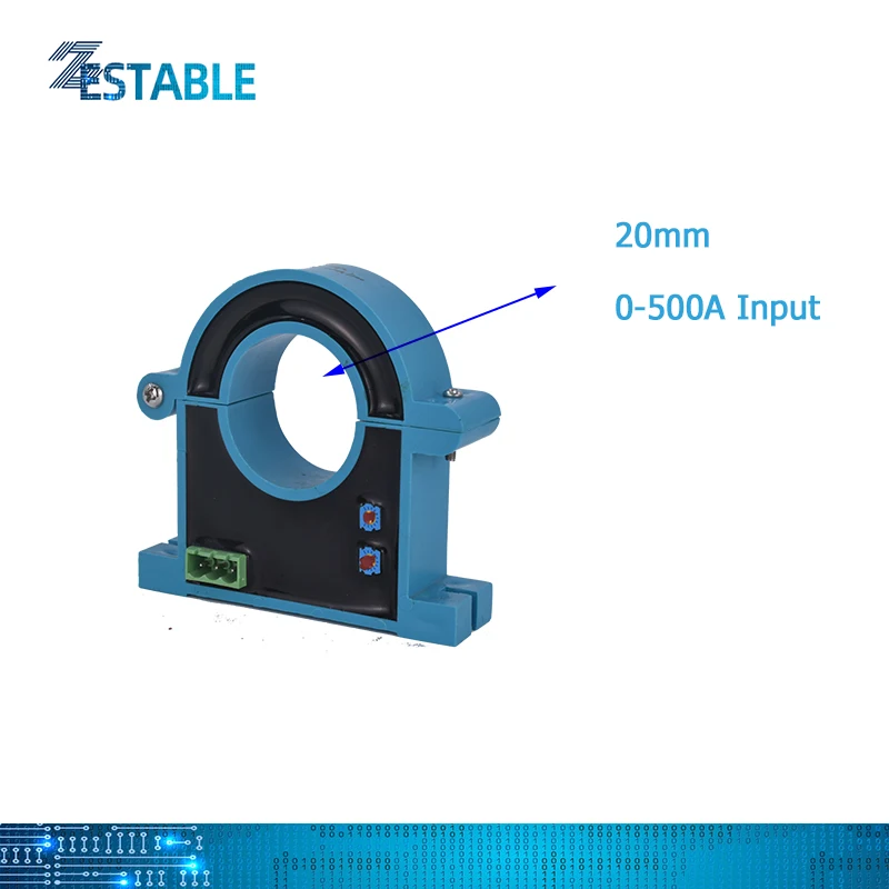 Hall Current Sensor ZA-K7 DC 0-50-1500A Input 4-20mA 0-5V 0-10V RS485 Output Open Loop Split Core Current Transmitter