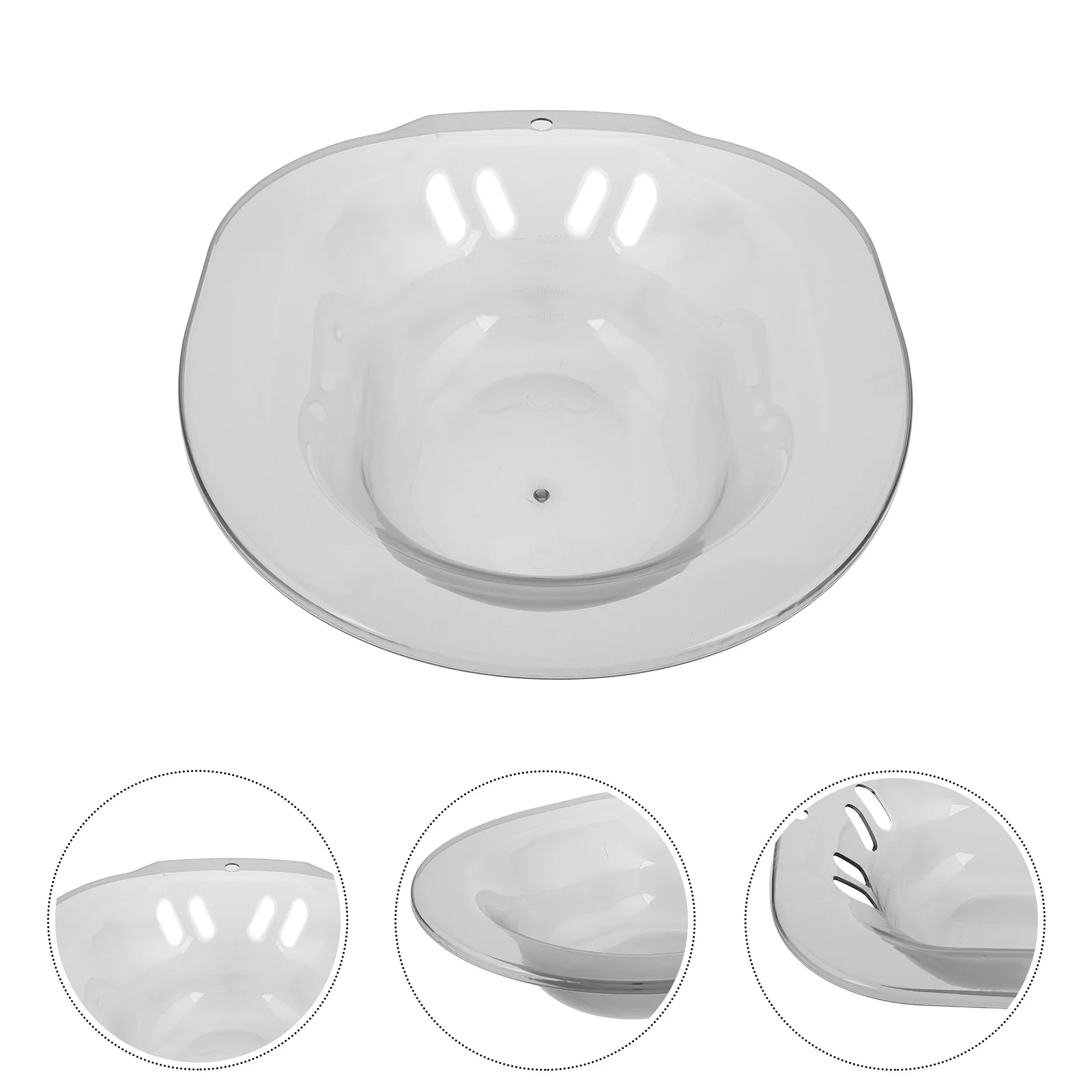 

Sitz Bath Basin Light Grey For Postpartum Care Hemorrhoid Relief Vaginal Steaming Over Toilet Seat Portable Soak Tub Home