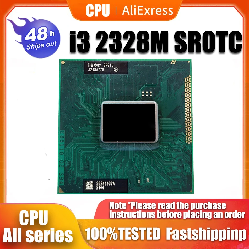 Laptop CPU i3-2328M 2.2G / 3M SR0TC genuine PGA notebook CPU support HM65