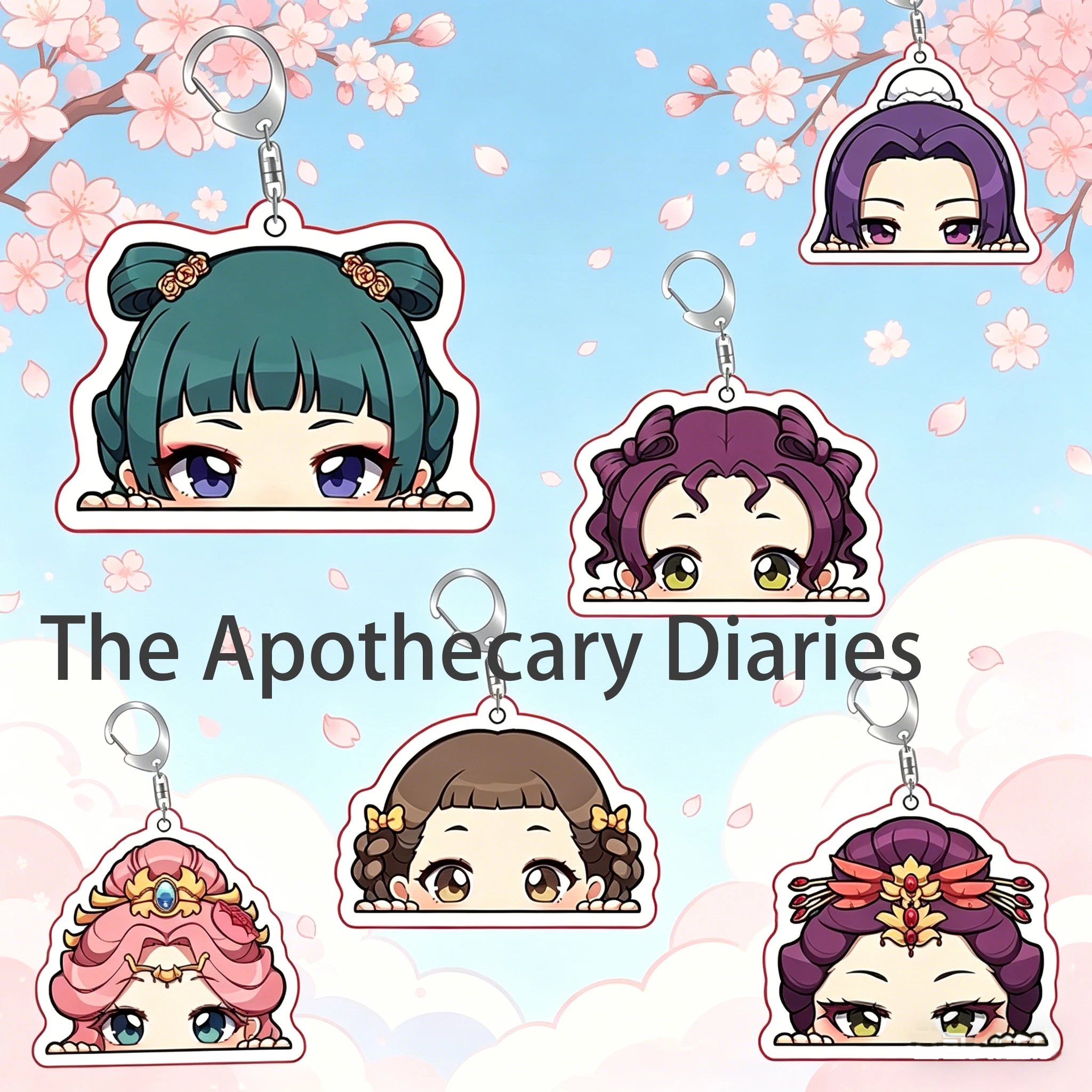 

The Apothecary Diaries Cute Cartoon Keychain Keychain Anime Pendant Key Ring Badge Backpack Jewelry Couple Gift 6cm