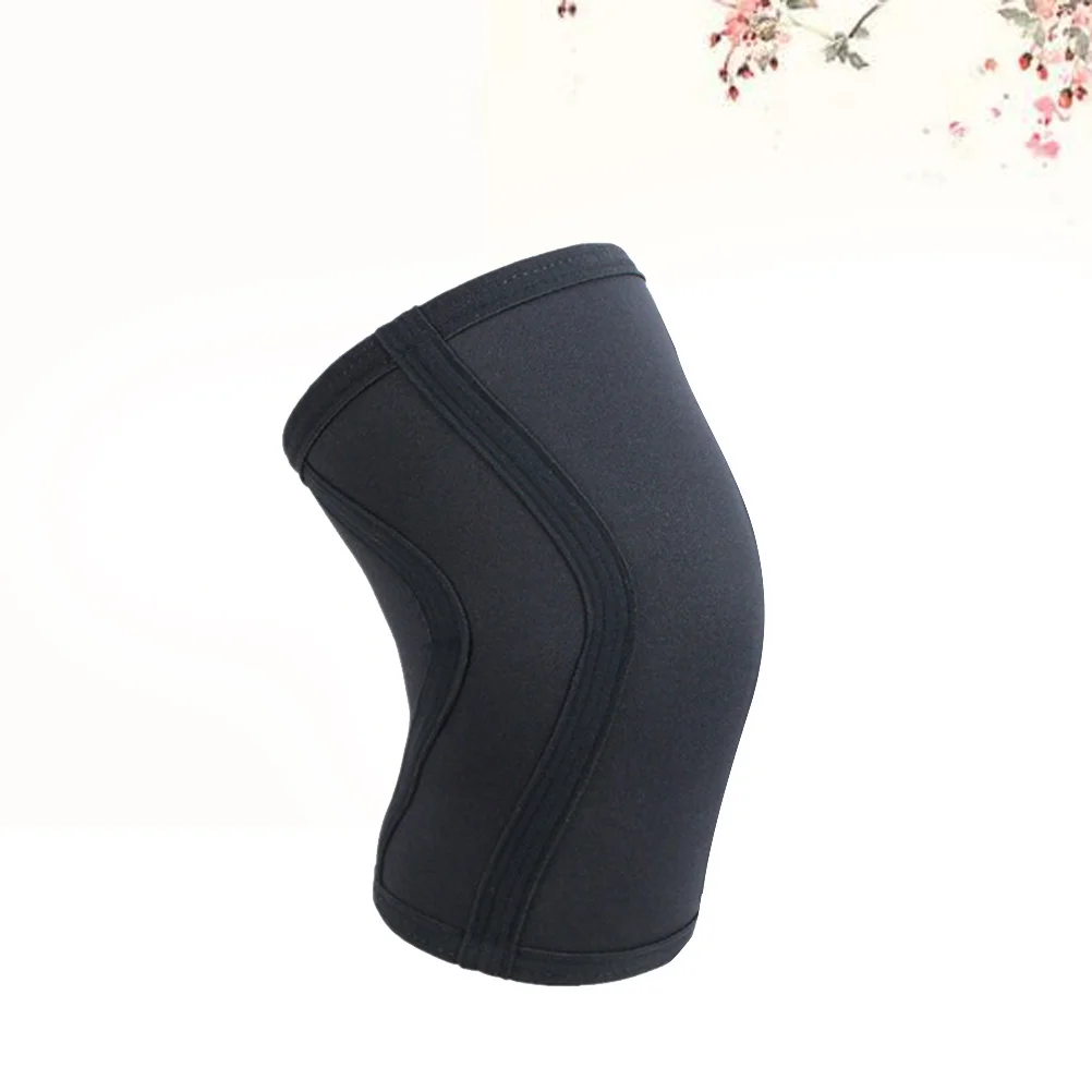 

1pcs Knee Support Thickened Black L Size For Gym Running Basketball Weightlifting Silicone Protector Pain Relief Pad Men Women