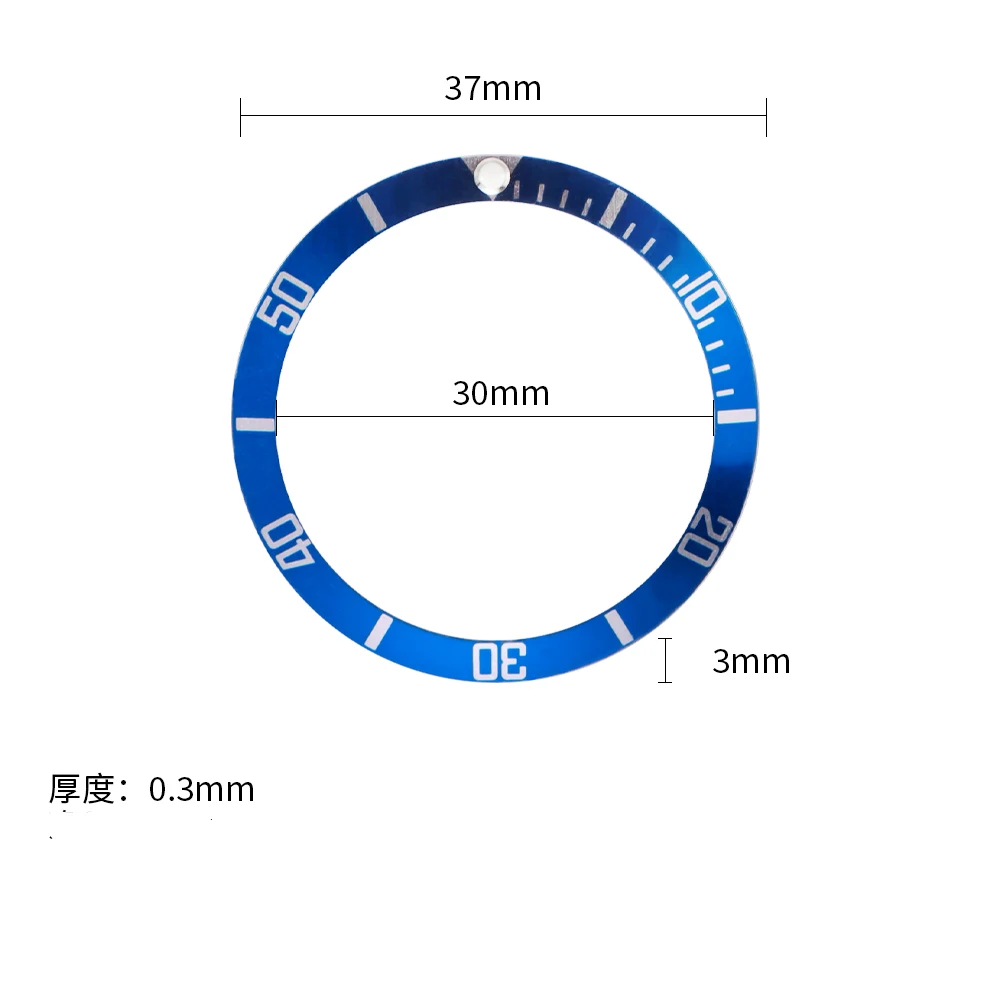 37 مللي متر ساعة حافظة سبائك الألومنيوم ساعة سيراميك الحافة إدراج حلقة المنحدر ل رولكس المياه شبح GMT الغوص الرجال جزء الملحقات
