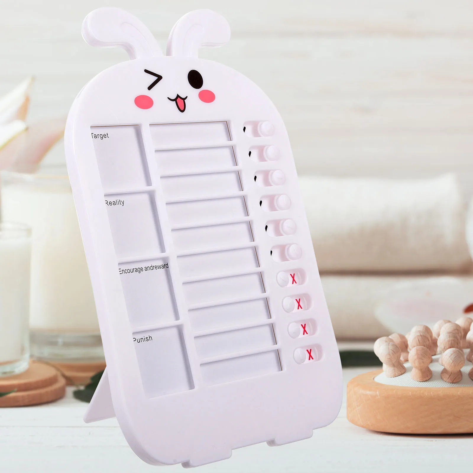 

Punch Card Household Chores Chart Diy Reminder Reward Kids Daily Schedule Plastic for Home Student My