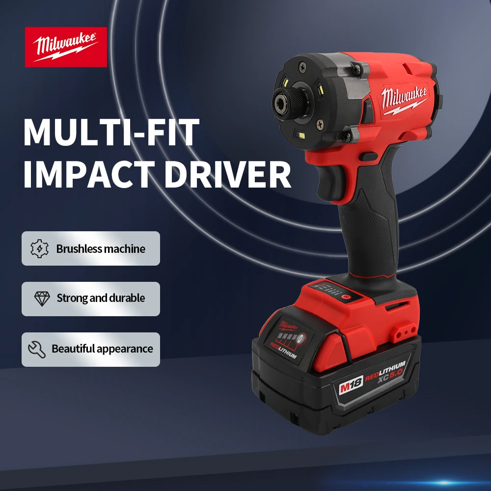 Imagem -04 - Milwaukee Brushless Motor Impact Wrench Car Truck Repair Chave de Fenda Ferramentas Elétricas Fit para 18v Bateria de Lítio 300nm