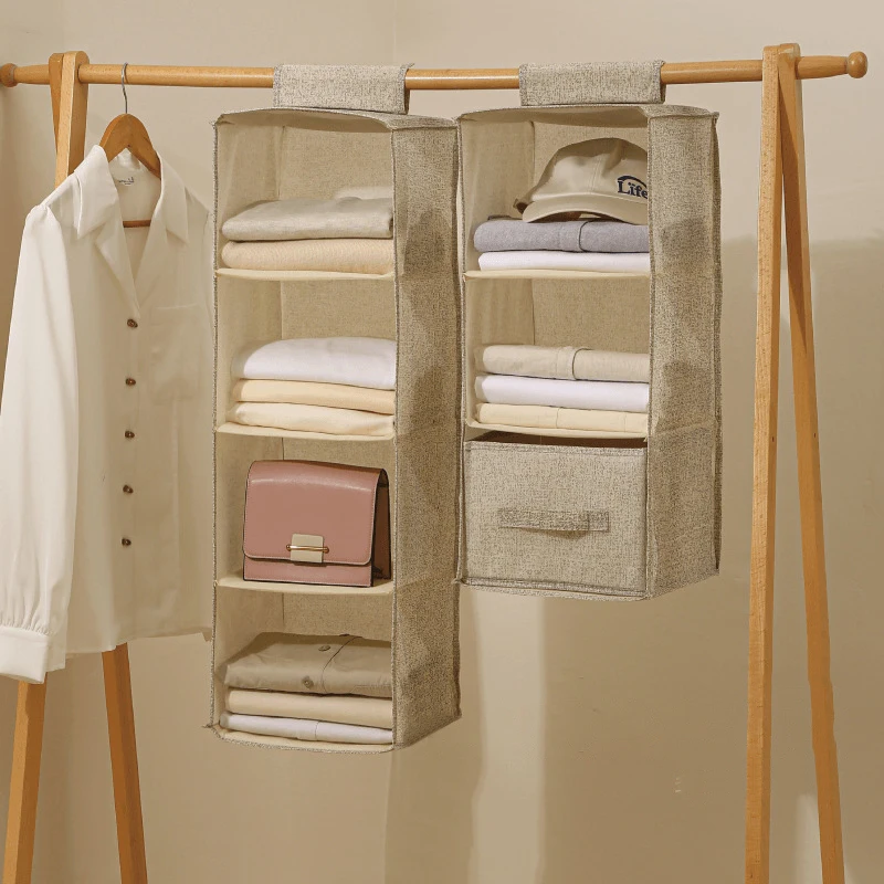 Large Multi-layer Storage Hanging Bag Wardrobe Socks Underwear Layered Hanging Foldable Clothes Organizing Hanging Bag