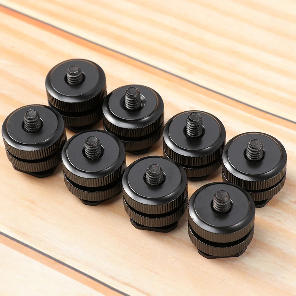 

4pcs Hot Shoe Mount Adapter Camera Flash Cold Shoe Bracket Tripod Screw Durable Aluminum Alloy Replacement for Photography