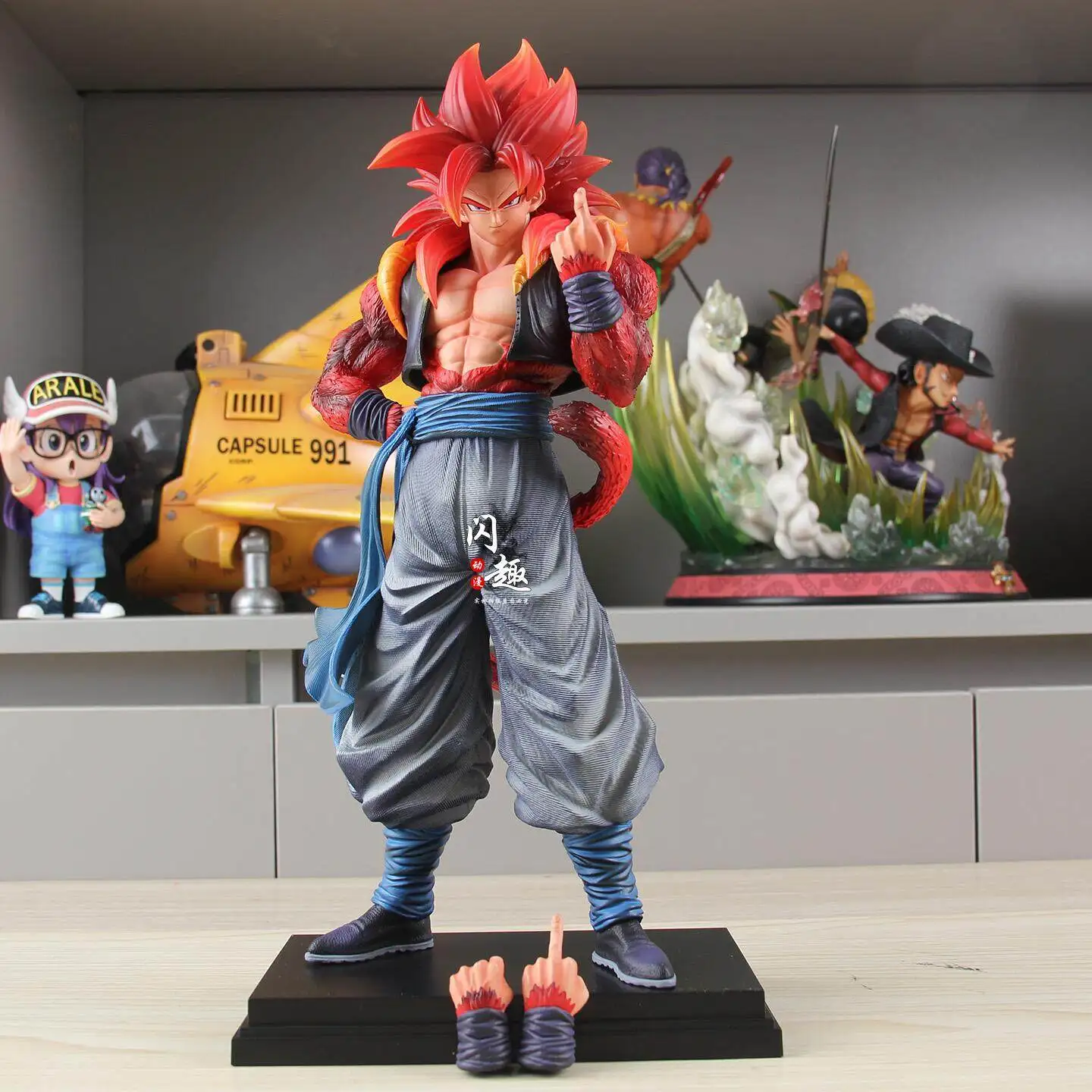 

Статуя JT Dragon Ball Z SSJ4, фигурка Gogeta, сменные руки Super Saiyan 4, Gogeta, ПВХ, экшн-фигурки, коллекция, модель, игрушки, подарок