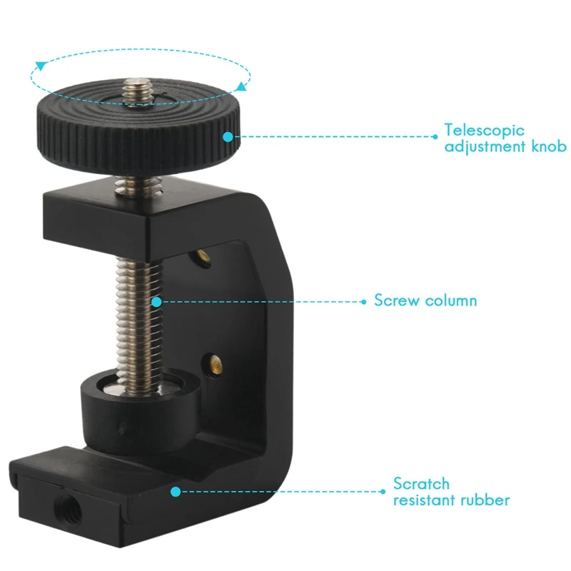 C المشبك مع المسمار قابل للتعديل منصب الكاميرا المشابك قوس سطح المكتب العالمي متعدد الوظائف للتصوير الفوتوغرافي في الاستوديو