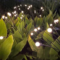Three Headed Firefly Solar Outdoor Waterproof Firefly Lamp Courtyard Garden Layout Atmosphere Decoration Creative Outdoor Lawn