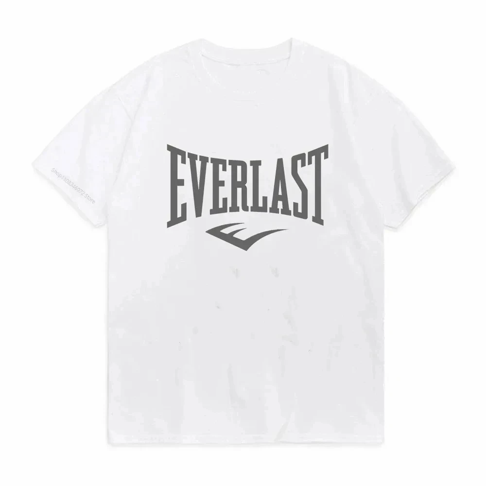 EVERLAST Men\'s and Women\'s Boxing Print T-Shirt Crew Neck Cotton Shirt Harajuku Streetwear Trendy Sweatshirt for Boys and Girls