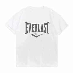 EVERLAST Men's and Women's Boxing Print T-Shirt Crew Neck Cotton Shirt Harajuku Streetwear Trendy Sweatshirt for Boys and Girls