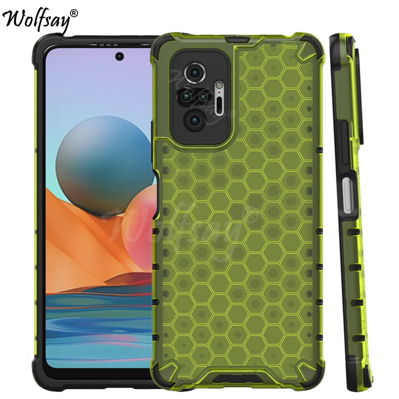 Shockproof Transparent Case For Redmi Note 10 Pro Honeycomb Armor Case For Redmi Note 10 Pro Case Cover For Redmi Note 10 Pro