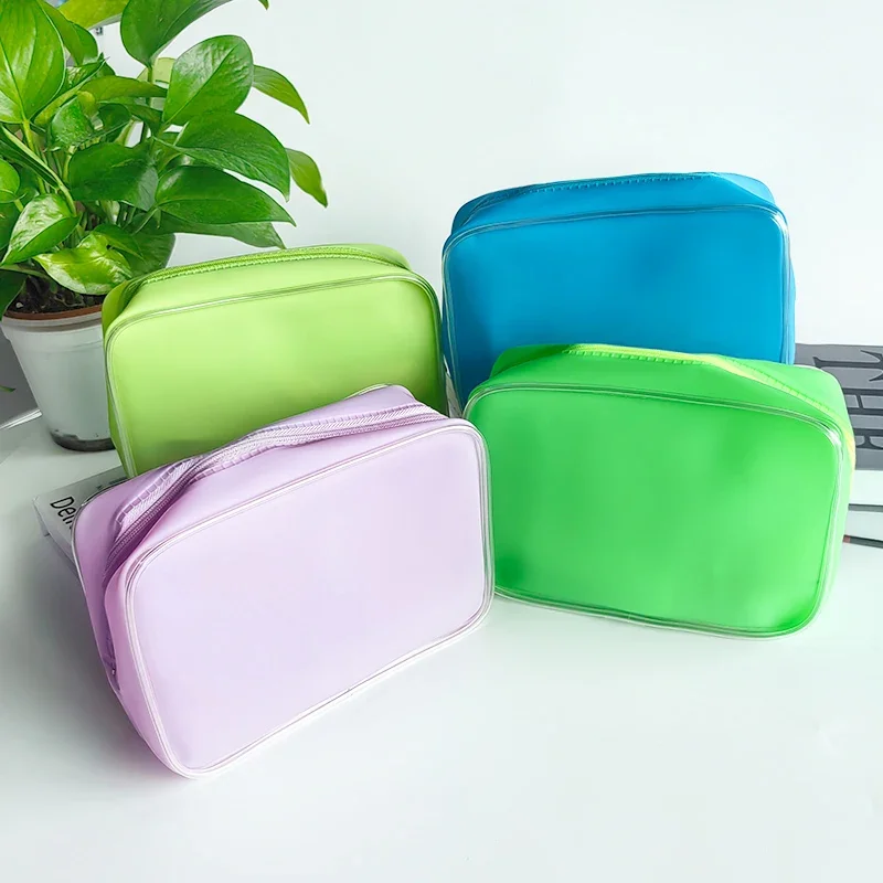 Waterproof Cosmetic Bag for Women, Makeup Case, PVC Translucent Beauty Organizer Pouch for Female, Jelly Storage Makeup Bag