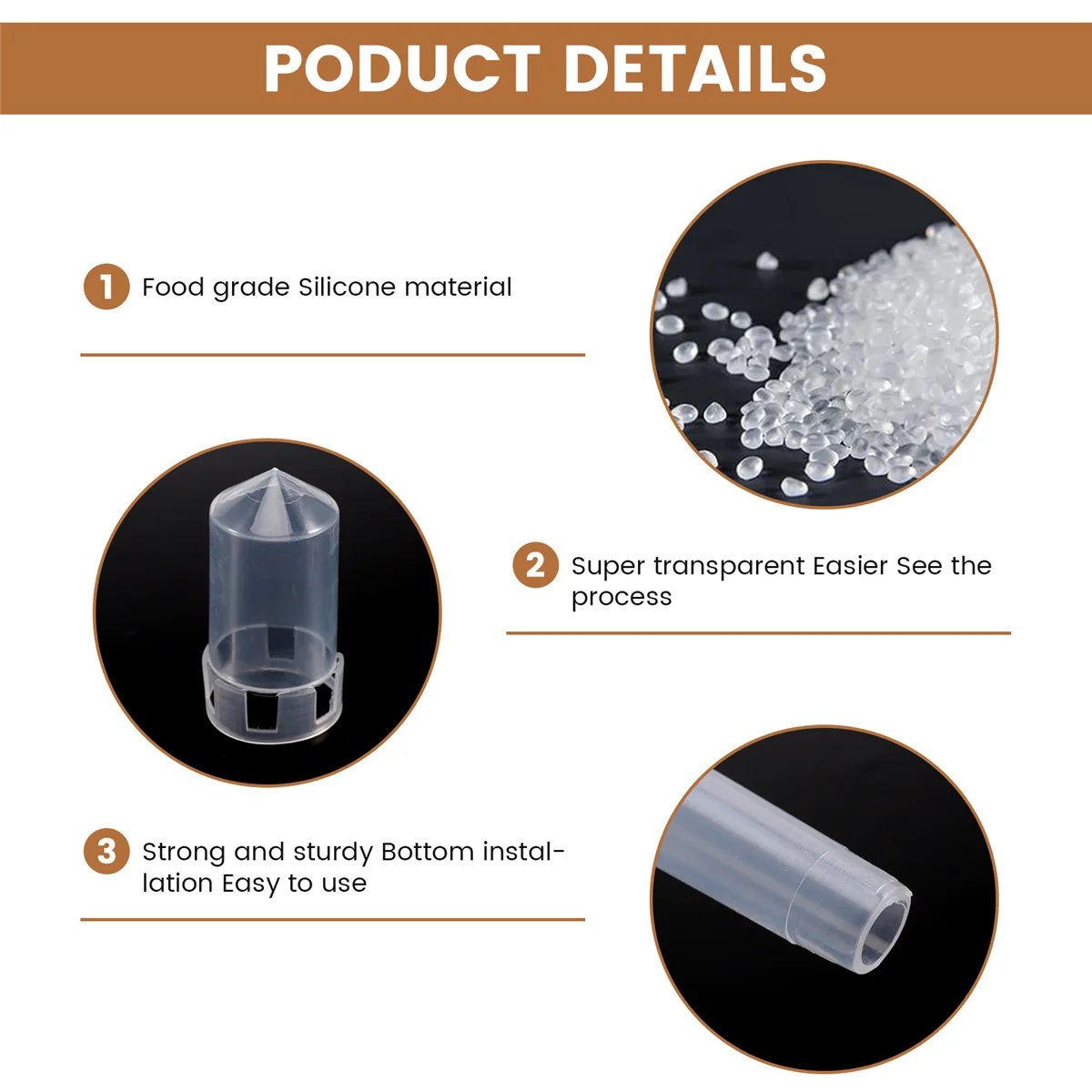 Airlock para Fermentação Lids Kit,Air Locks com ilhós pretos, Airlock Bubble para jarra de cerveja e vinho