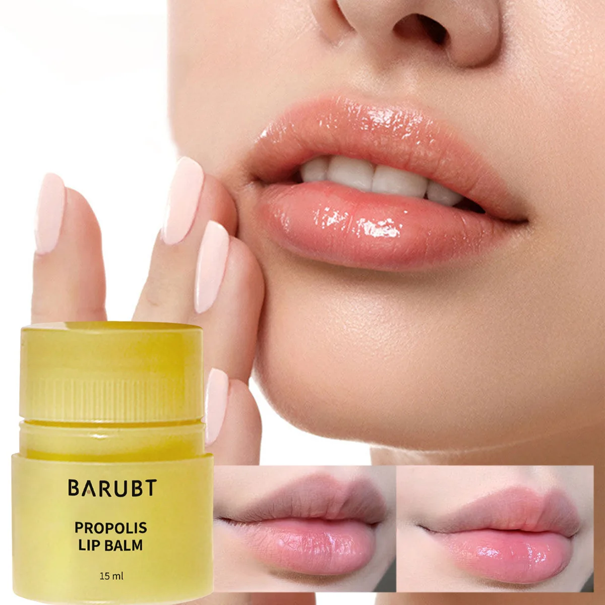 

12hr Long-Lasting Moisture Lip Balm, Honey Lip Butter Propolis Lipcerin Original, Hydrating Manuka Mask for Korean Skin Care