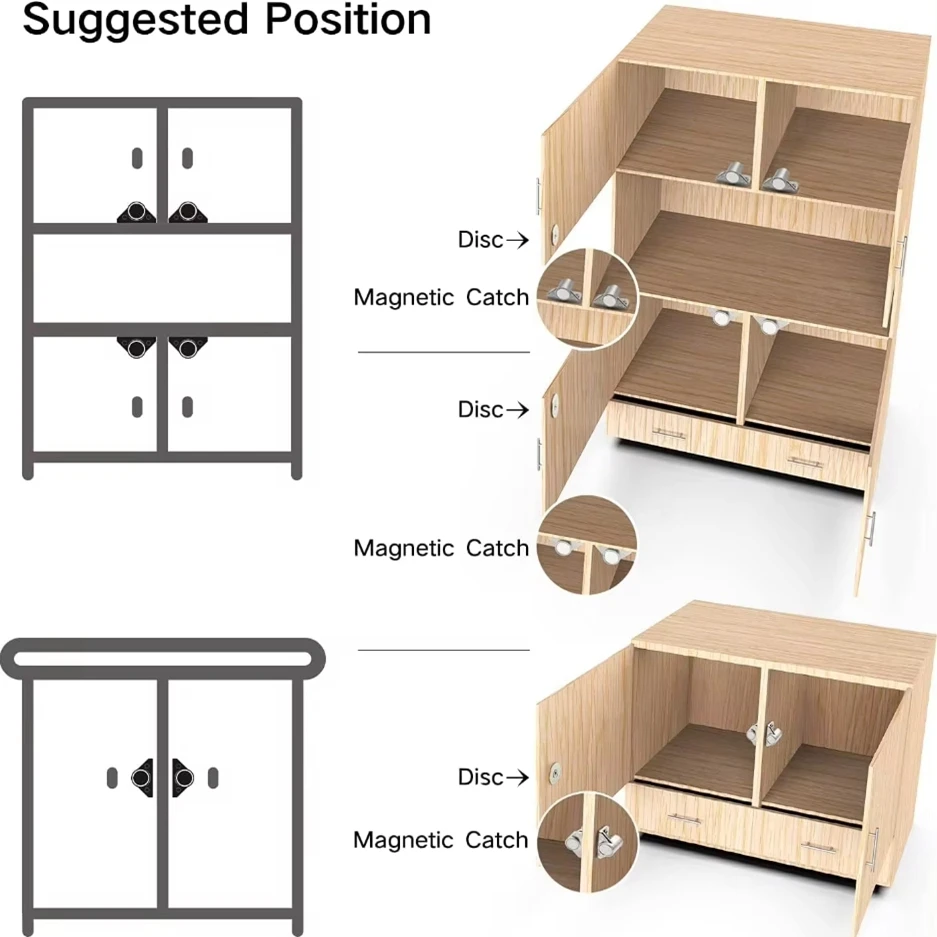 Magnet Door Catch Neodymium Magnetic Latch Furniture Fittings Strong Magnets for Cupboard Stoppers Super Powerful Cabinet Tools