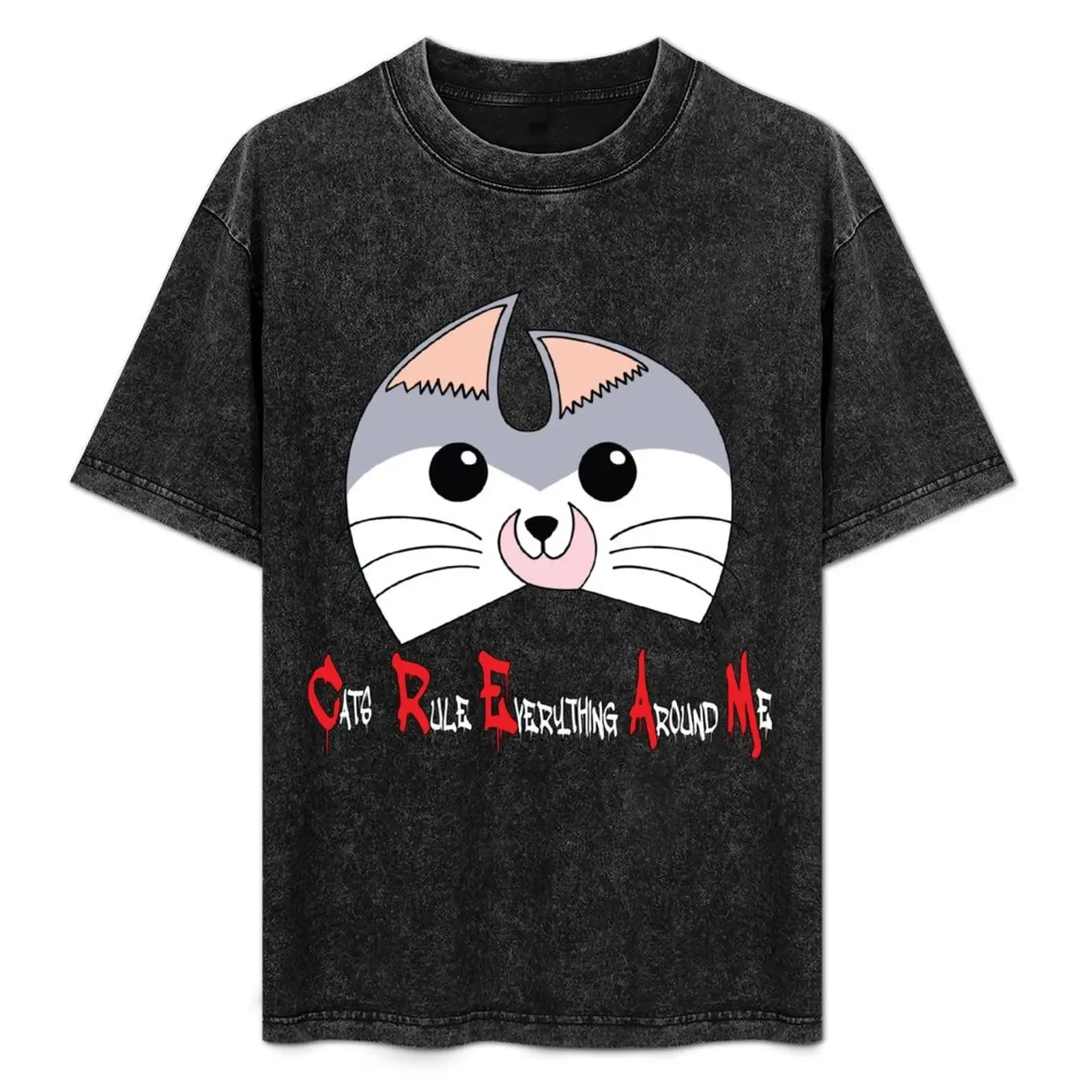 

Cats Rule Everything Around Me T-Shirt funny costumes sublime cute clothes t shirts for men cotton