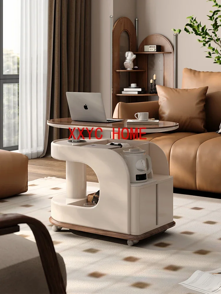

Solid Wood Movable Modern Light Luxury Living Room Sofa Edge Lifting Trolley