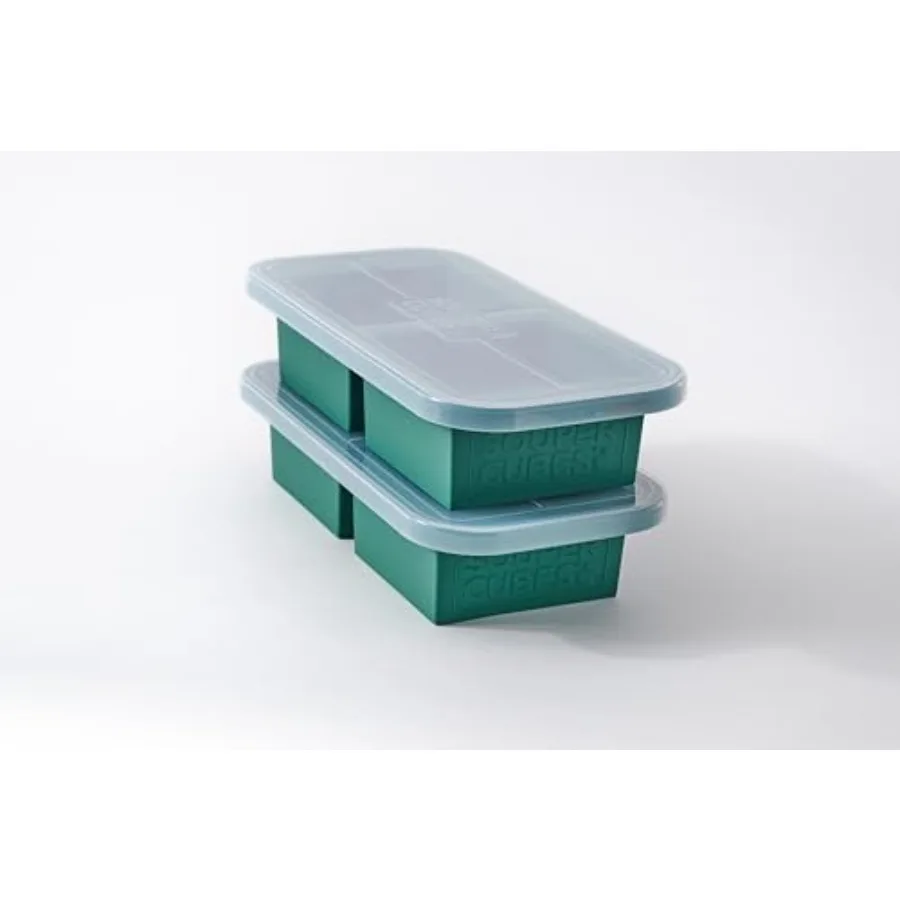 

2 Cup Silicone Freezer Tray with Lids Perfect for Storing Lasagna Leftovers Sauces Portioned Meals and More Silicone Soup Freez