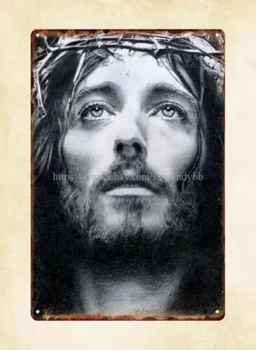 Металлический жестяной знак Иисус Назарета аксессуары для домашнего декора