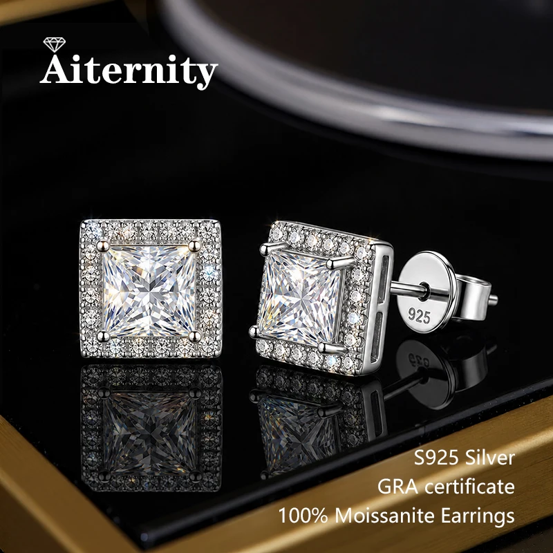 0,5-2ct Radiant-Schliff Moissanit-Ohrringe 3EX D VVS1 Zertifiziert S925 Silber Damen-Party-Schmuck Geschenk mit GRA-Zertifikat – Detail 22