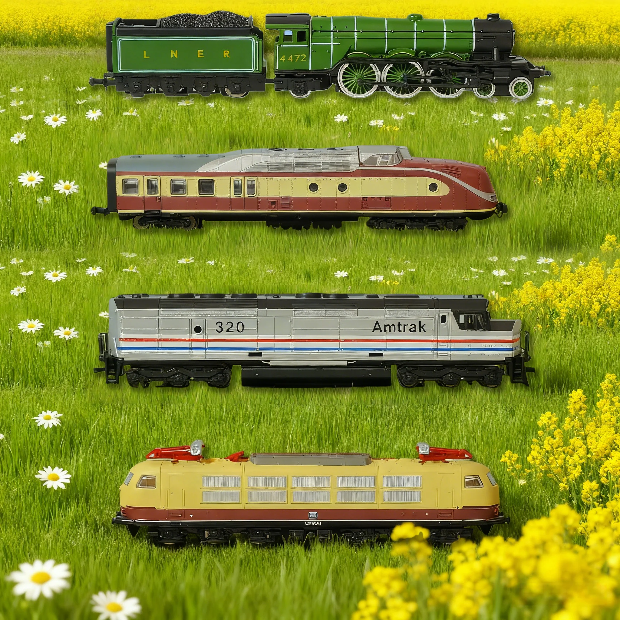 

1:160 Scale Train Model Ornaments and Collectibles, High-Precision Train Models with Display Base and Transparent Dust Cover, Classic Train Designs from Various Countries, Vintage Steam Trains, Suitable as Home Decorations, Christmas and Halloween Gifts