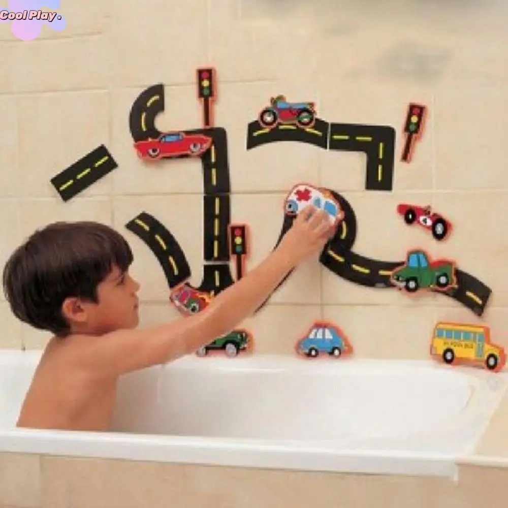 

Educational Bathroom Water Toys Traffic Vehicle Shower Toys Urban Transportation Puzzle Foam Eva Puzzle Baby Bathtub Water Toy