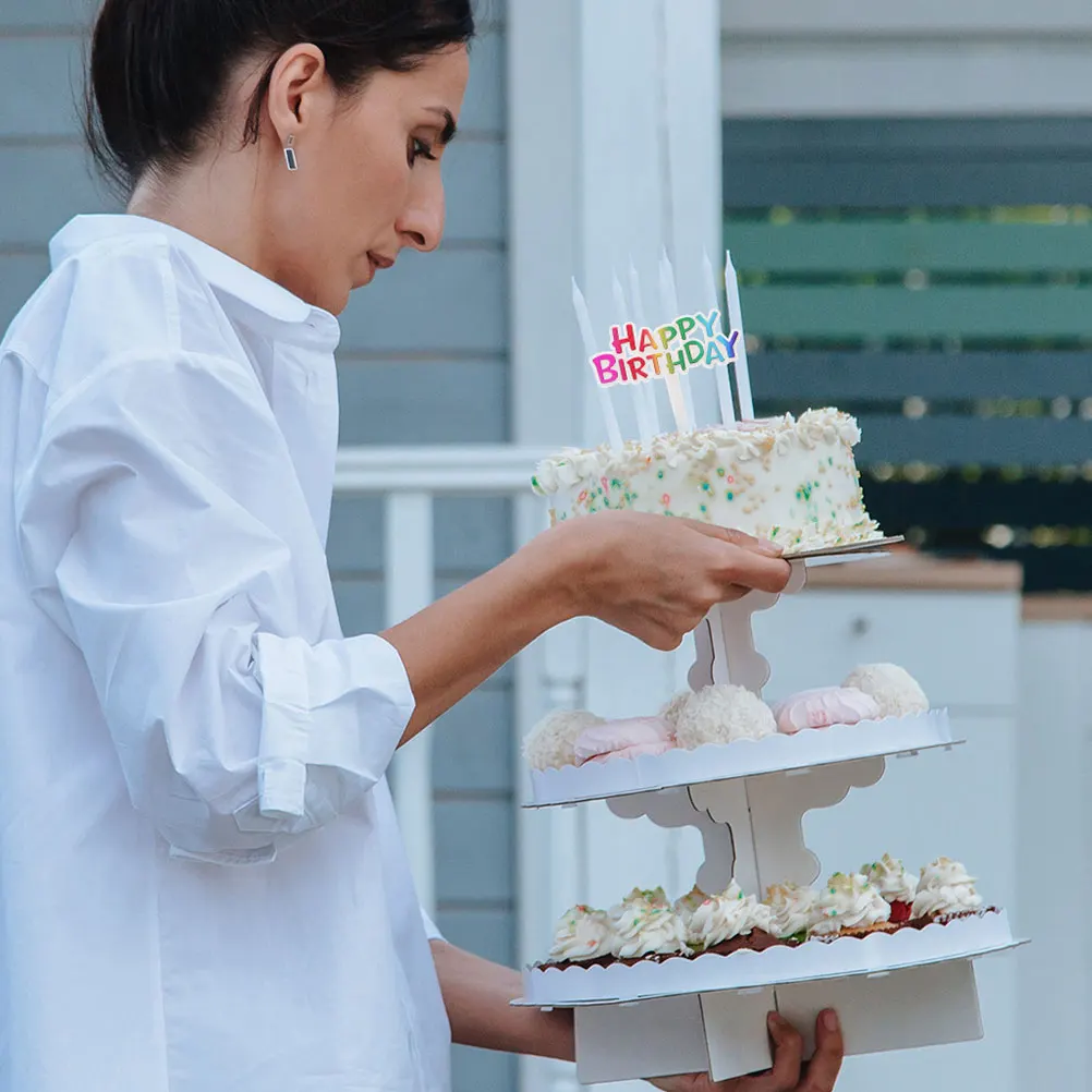 

100 Pcs Cake Insert Birthday Cupcake Picks Decorations Toppers Party Food Decorating Supplies